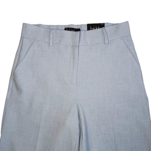 Nicole Miller Womens Size 2 Dress Pants Blue Mid Rise Wide Leg Ladies Size 2 - Picture 5 of 10